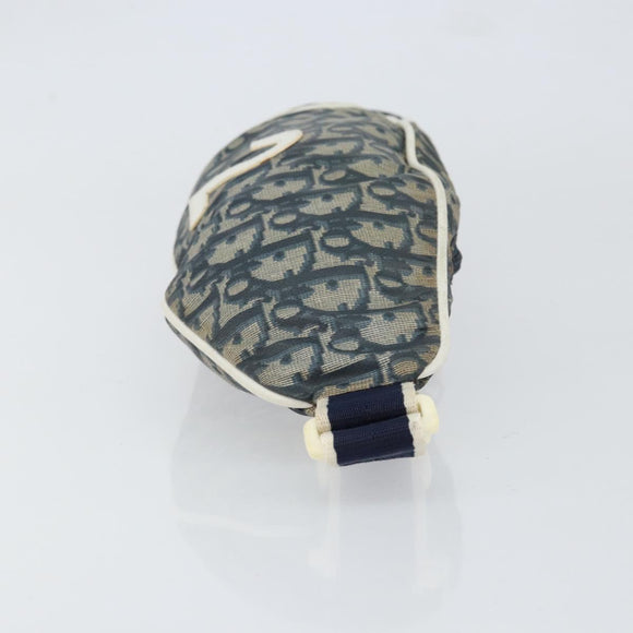 Christian Dior Trotter Canvas Waist Bag Nylon Navy Silver Auth mr1542