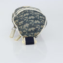Christian Dior Trotter Canvas Waist Bag Nylon Navy Silver Auth mr1542-5