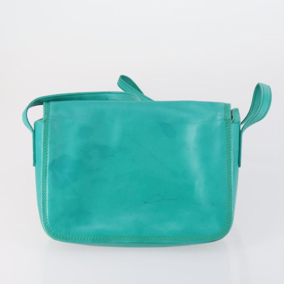 LOEWE Shoulder Bag Suede Leather 2 Set Turquoise Blue Brown Auth mr1543