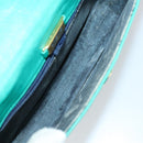 LOEWE Shoulder Bag Suede Leather 2 Set Turquoise Blue Brown Auth mr1543-17