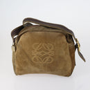 LOEWE Shoulder Bag Suede Leather 2 Set Turquoise Blue Brown Auth mr1543-2