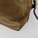 LOEWE Shoulder Bag Suede Leather 2 Set Turquoise Blue Brown Auth mr1543-8