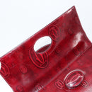 CARTIER Happy birthday Hand Bag Leather Bordeaux Gold Auth mr1544-11