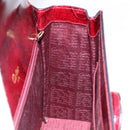 CARTIER Happy birthday Hand Bag Leather Bordeaux Gold Auth mr1544-19