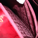 CARTIER Happy birthday Hand Bag Leather Bordeaux Gold Auth mr1544-22