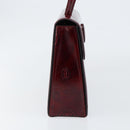 CARTIER Happy birthday Hand Bag Leather Bordeaux Gold Auth mr1544-3