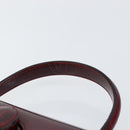 CARTIER Happy birthday Hand Bag Leather Bordeaux Gold Auth mr1544-8