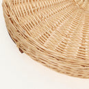 HERMES Wicker Round Tray Ozre Wood Beige Auth mr1545AV-16