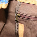 LOEWE Botanical Hand Bag Canvas Blue Silver Auth mr1547-11