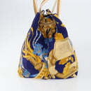 LOEWE Botanical Hand Bag Canvas Blue Silver Auth mr1547-4