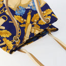 LOEWE Botanical Hand Bag Canvas Blue Silver Auth mr1547-6