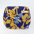 LOEWE Botanical Hand Bag Canvas Blue Silver Auth mr1547-5