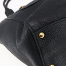 Miu Miu Hand Bag Leather Black Gold Auth mr1548-16
