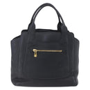 Miu Miu Hand Bag Leather Black Gold Auth mr1548-2