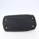 Miu Miu Hand Bag Leather Black Gold Auth mr1548-5