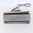 Miu Miu Madras Hand Bag Leather 2way Gold Auth mr1549-5