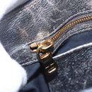 Miu Miu Madras Hand Bag Leather 2way Gold Auth mr1549-19