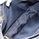 Miu Miu Madras Hand Bag Leather 2way Gold Auth mr1549-11