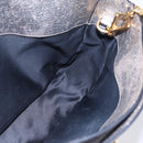 Miu Miu Madras Hand Bag Leather 2way Gold Auth mr1549-20