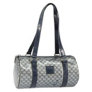 CELINE Hand Bag Enamel Silver Auth mr1550-1