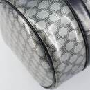 CELINE Hand Bag Enamel Silver Auth mr1550-15