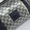 CELINE Hand Bag Enamel Silver Auth mr1550-18