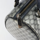 CELINE Hand Bag Enamel Silver Auth mr1550-9