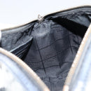 CELINE Hand Bag Enamel Silver Auth mr1550-20