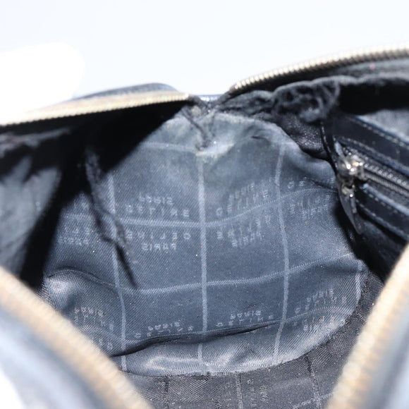 CELINE Hand Bag Enamel Silver Auth mr1550