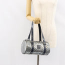 CELINE Hand Bag Enamel Silver Auth mr1550-24