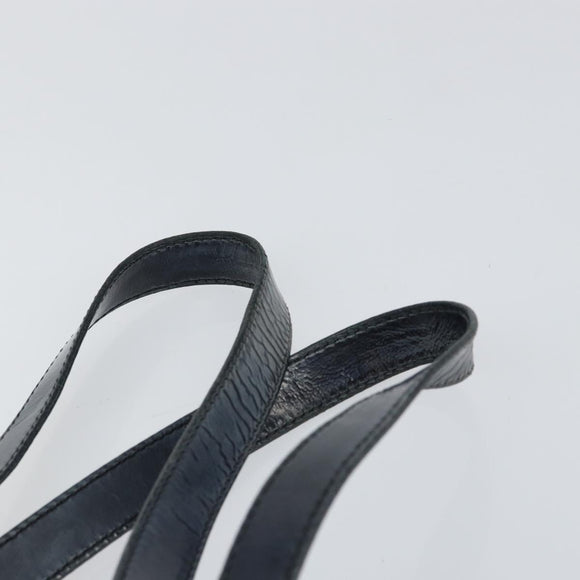 CELINE Hand Bag Enamel Silver Auth mr1550