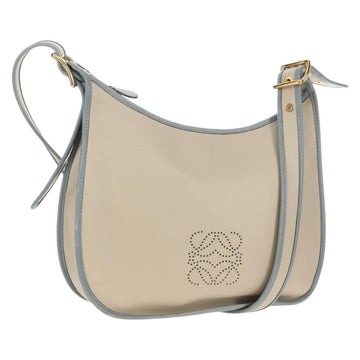 LOEWE Sofia Shoulder Bag Leather Ivory Gold Auth mr1551A