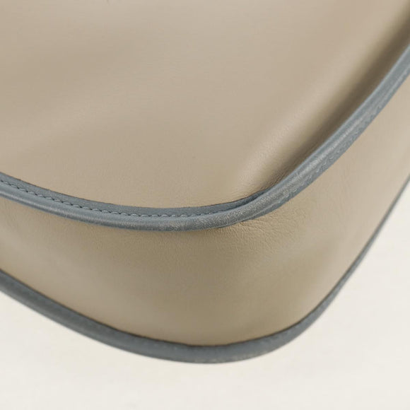 LOEWE Sofia Shoulder Bag Leather Ivory Gold Auth mr1551A