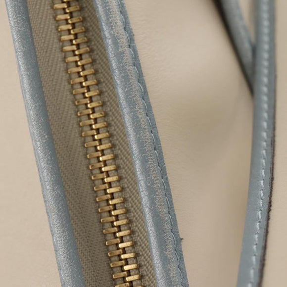 LOEWE Sofia Shoulder Bag Leather Ivory Gold Auth mr1551A