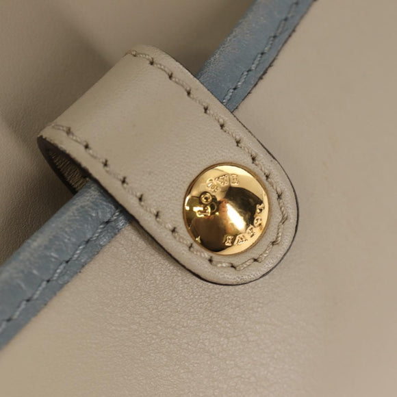 LOEWE Sofia Shoulder Bag Leather Ivory Gold Auth mr1551A