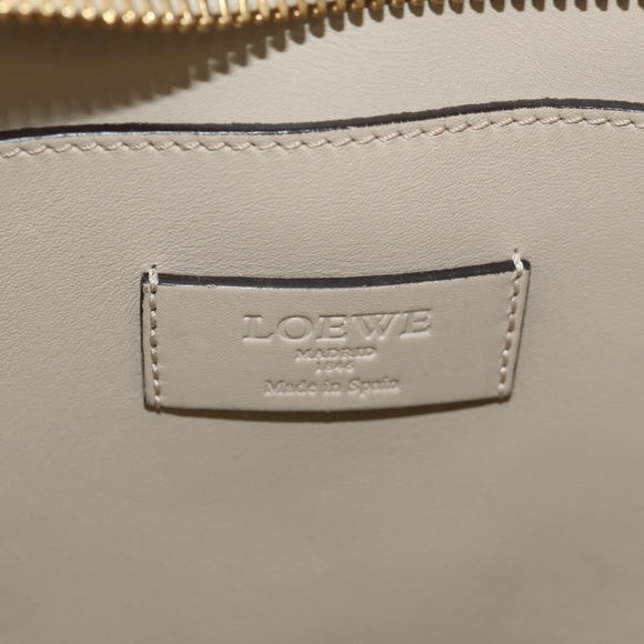 LOEWE Sofia Shoulder Bag Leather Ivory Gold Auth mr1551A