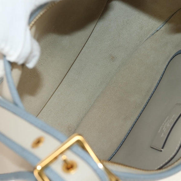 LOEWE Sofia Shoulder Bag Leather Ivory Gold Auth mr1551A