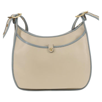 LOEWE Sofia Shoulder Bag Leather Ivory Gold Auth mr1551A - 0