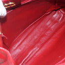 CHANEL Matelasse Chain Shoulder Bag Lamb Skin Red Gold CC Auth mr1552-11