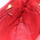 CHANEL Matelasse Chain Shoulder Bag Lamb Skin Red Gold CC Auth mr1552-19