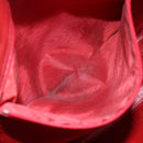 CHANEL Matelasse Chain Shoulder Bag Lamb Skin Red Gold CC Auth mr1552-12