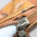 MCM Logogram Vicetos Hand Bag PVC Leather 2 Set Brown Gold Auth mr1553-10