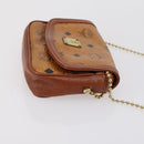 MCM Logogram Vicetos Hand Bag PVC Leather 2 Set Brown Gold Auth mr1553-13