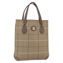 Burberrys Nova Check Tote Bag Canvas Beige Gold Auth mr1554-1