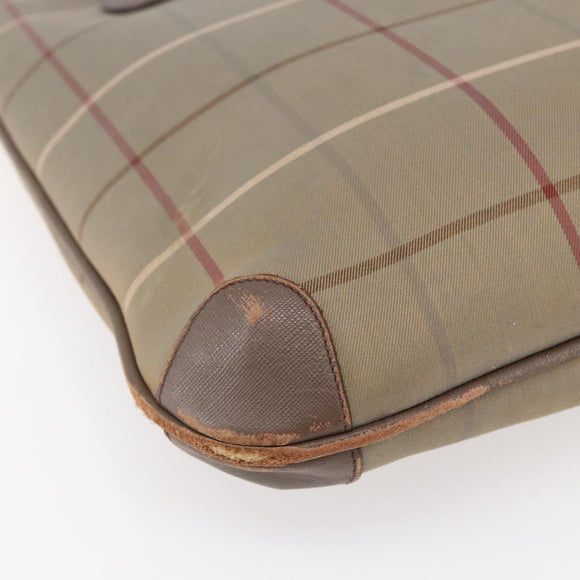 Burberrys Nova Check Tote Bag Canvas Beige Gold Auth mr1554