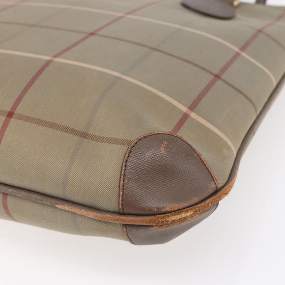 Burberrys Nova Check Tote Bag Canvas Beige Gold Auth mr1554