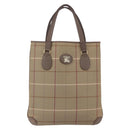 Burberrys Nova Check Tote Bag Canvas Beige Gold Auth mr1554-13