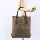 Burberrys Nova Check Tote Bag Canvas Beige Gold Auth mr1554-20