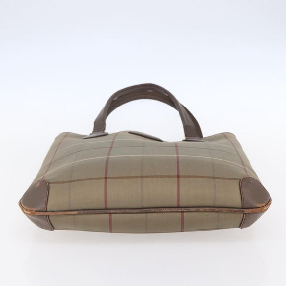 Burberrys Nova Check Tote Bag Canvas Beige Gold Auth mr1554