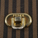 FENDI Pecan Canvas Hand Bag 2way Black Brown Auth mr1555-18